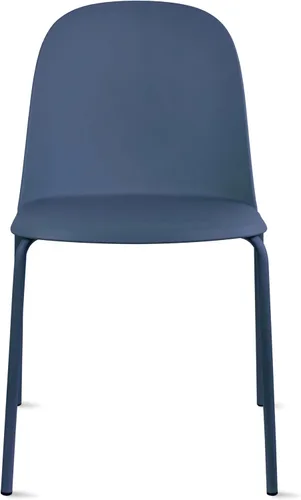 Miniatura 39 de 2xhome Silla de comedor moderna apilable sin brazos Asiento de plástico con patas de metal Uso en interiores o exteriores Patio de cocina
