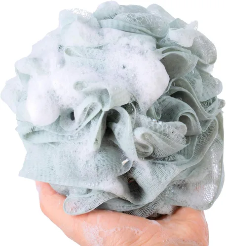 Miniatura 3 de Esponjas de baño, esponja de ducha para exfoliación corporal (1 pieza, marrón)