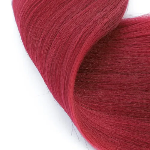 Miniatura 8 de Cabello trenzado preestirado con ajuste de agua caliente rojo de 26 pulgadas, paquete de 8 paquetes de 8 paquetes de extensiones de cabello de fibra