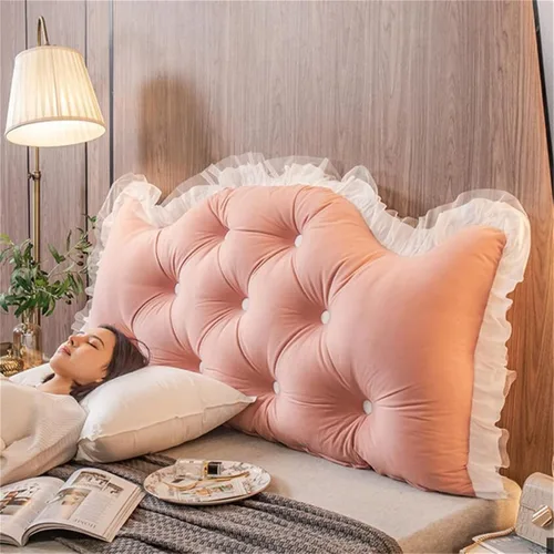 Miniatura 10 de Almohada para cabecera ZZYK Full King Queen Twin, almohada grande de lectura, almohada de respaldo en forma de cuña, almohada de posicionamiento Gris
