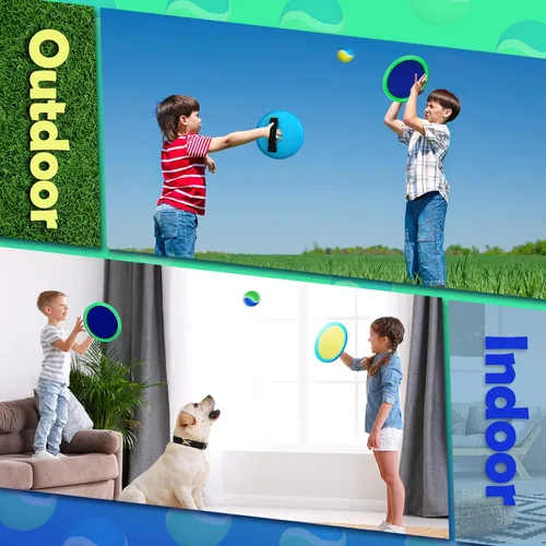 Miniatura 6 de Charniol Juguetes para niños, juego de lanzar y atrapar, juego de playa, juegos deportivos de pelota al aire libre, juguetes de nailon para niños