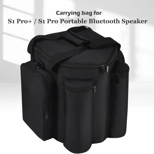 Miniatura 6 de Estuche de transporte Bolso portátil Estuche de viaje Compatible con Bose S1 Pro+ / S1 Pro Altavoz Bluetooth portátil y micrófono (Negro)