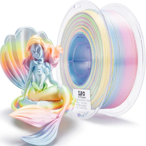 Miniatura 22 de ZIRO Filamento PLA, Filamento de Impresora 3D de Seda de Coextrusión de Triple Color 1.75mm, para Bolígrafo de Impresora 3D, Carrete PLA Multicolor
