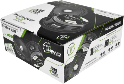 Miniatura 7 de Timpano 6.5 Altavoz de Rango Medio TPT-MR6-4 Bullet 500 Watts, 4 Ohm, Montaje Superficial Altavoces de 6.5 Pulgadas PRO Audio Altavoz de Rango Medio