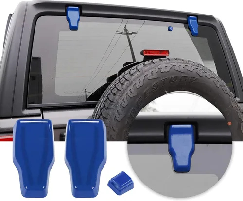 Miniatura 15 de Voodonala para Jeep JL Ventana trasera derecha e izquierda Bisagra Tapas Trim para 2018-2025+ Jeep Wrangler JL JLU Accesorios Exteriores, Negro 2