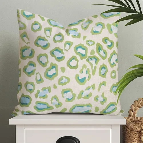Miniatura 100 de ArogGeld Fundas de Almohada Euro Sham Florales Verde y Blanco Gris Estilo Chinoiserie Funda de Almohada Asiática Funda de Cojín Decorativo 18x18
