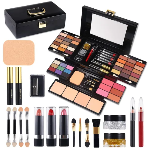 Miniatura 11 de Kit de maquillaje profesional de 177 colores para mujeres y niñas, kit completo de regalo con espejo, paleta de maquillaje todo en uno que incluye