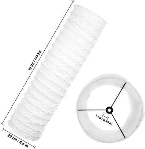 Miniatura 4 de HOMSFOU Pantalla de lámpara de pie de papel de estilo nórdico, 36.22 x 8.66 x 8.66 pulgadas, repuesto para sala de estar, dormitorio, estudio