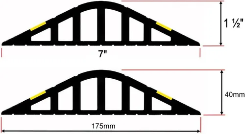 Miniatura 8 de Kit de umbral de barrera de inundación para puerta de garaje de 1 ½ pulgadas de alto (18 pies 3 pulgadas), PVC flexible, kit completo incluye 3