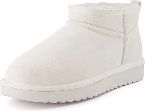 Miniatura 63 de CUSHIONAIRE, Hip 2 - Botas de nieve de gamuza auténtica para mujer, sin cordones, con cómodo forro de piel de oveja sintética + espuma viscoelástica
