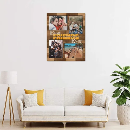 Miniatura 5 de SHIYEL - Impresiones personalizadas en lienzo con foto, regalos de cumpleaños personalizables para tía de sobrina o sobrino, crea un lienzo de pared