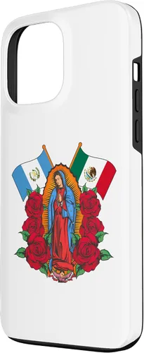 Miniatura 2 de Funda para iPhone 13 Pro Max Virgen de Guadalupe con bandera de Guatemala y México