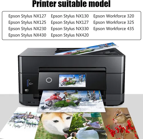Miniatura 2 de NoahArk 3 paquetes de cartuchos de tinta remanufacturados T124 de repuesto para Epson 124 uso para Epson Stylus NX125 NX127 NX130 NX230 NX330 NX420