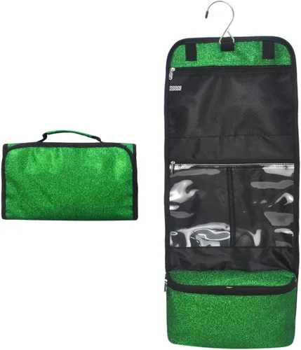 Miniatura 10 de NGIL Neceser colgante de viaje con purpurina para animadoras y equipos de baile, organizador de artículos de tocador y neceser para mujer, bolsa