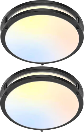 Miniatura 29 de Luces de Techo LED de 12 Pulgadas 36W, 2700K/3000K/4000K/5000K/6500K Ajustables de Montaje Empotrado, 3200LM Súper Brillantes Regulables Accesorio