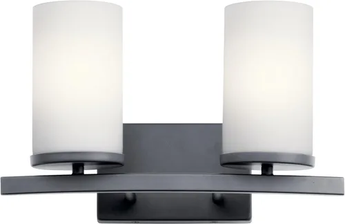 Miniatura 46 de Kichler Crosby 45495NI - Aplique de pared de 9.25 pulgadas en níquel cepillado, 1 luz contemporánea para pasillo o baño con cristal de ópalo