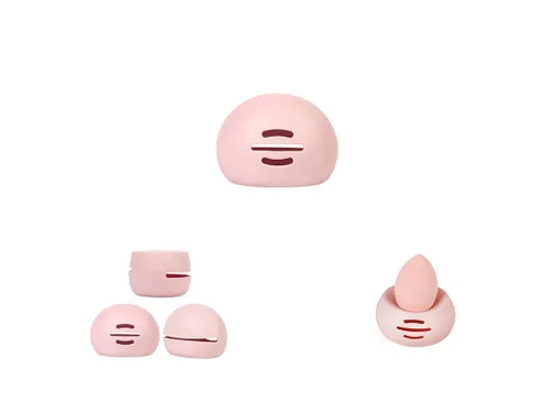 Miniatura 8 de Soporte de esponja de silicona suave para mujer, para viaje o maquillaje diario, a prueba de polvo, portátil, para maquillaje facial, organizador