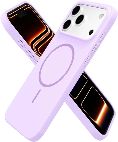 Miniatura 83 de oakxco Funda de silicona Mag Safe para iPhone 17 Pro Max, funda magnética delgada y fina compatible con carga inalámbrica MagSafe, bonita funda Negro