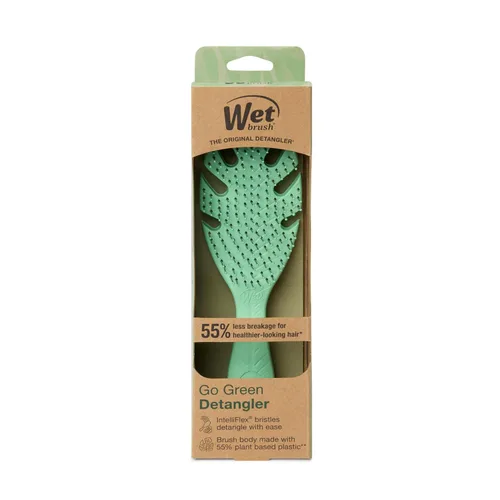 Miniatura 11 de Wet Brush Go Green Cepillo desenredante para cabello, verde, cerdas IntelliFlex ultrasuaves, sueltan enredos y aflojan suavemente nudos mientras