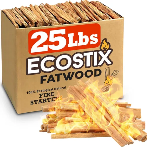 Miniatura 10 de EasyGoProducts Eco-Stix Fatwood Astillas Encendedor de Fuego Palitos de Leña 100% Orgánico Iniciador de Fuego para Estufas de Leña, Chimeneas, 02