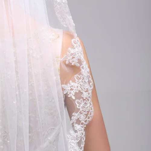 Miniatura 4 de GEORGE BRIDE Simple Elegent Lace Appliques Wedding Veil