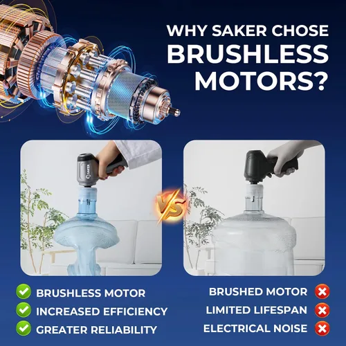 Miniatura 2 de Saker Aspiradora de coche portátil inalámbrica 15000PA, aspiradora de mano 3 en 1 con motor sin escobillas para limpieza de automóviles, oficinas