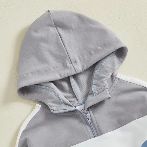 Miniatura 274 de Conjunto de ropa de otoño e invierno para bebé y niño, sudadera larga con capucha y pantalones para niños pequeños, 6, 12, 18, 24 meses, 2T