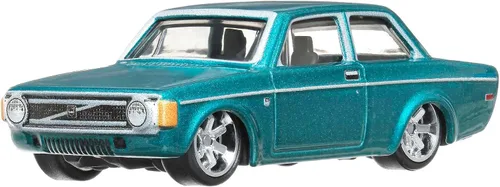 Hot Wheels Vehículos de leyendas del circuito cultural del coche para niños de 3 años en adelante, 74 Volvo 142 GL, colección premium de vehículos a