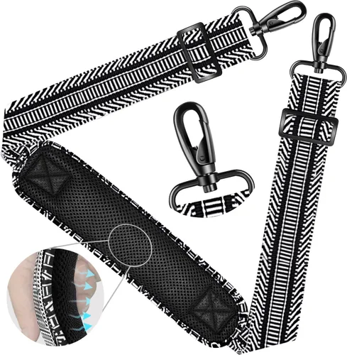 Miniatura 139 de ZINZ Correa de hombro universal de 59 pulgadas con almohadilla transpirable fija ultra gruesa, correa de hombro ajustable y resistente para bolsa