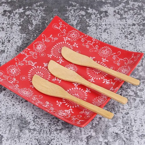 Miniatura 6 de Cuchillo de mantequilla de madera natural, espátula, herramienta de cocina de bambú, panadería, pastel, mermelada, mantequilla esparcidora