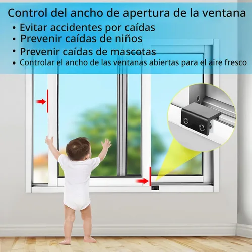 Miniatura 2 de ZRFCXE Cerraduras para Ventanas, Paquete de 8 Cerraduras de Ventana Corrediza con Llave para Puertas de Ventanas Corredizas Verticales y Negro