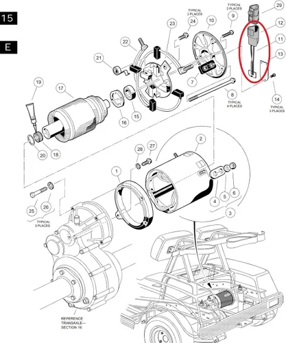 Miniatura 4 de A.A Sensor de velocidad de efecto Hall para Club Car, EZGO, Yamaha con motor GE 101925801