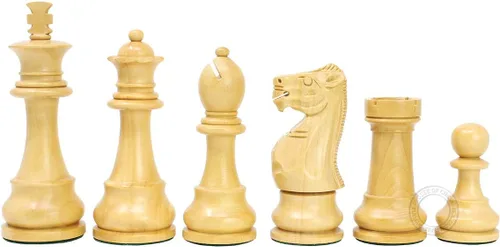 Miniatura 2 de House of Chess - Piezas de juego de ajedrez para torneos - Madera de acacia dorada Staunton única - Altura King: 3.75" (95 mm) - 2 reinas extra