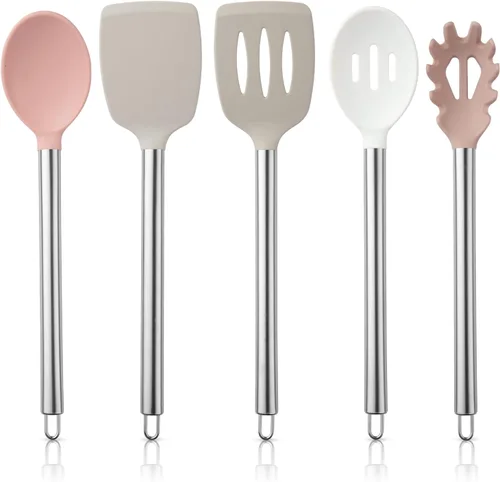 Miniatura 27 de COOK WITH COLOR Juego de utensilios de cocina de silicona, juego de utensilios de cocina, utensilios de cocina de silicona fáciles de limpiar, Rojo