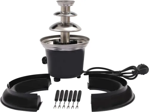 Miniatura 8 de Fuente de chocolate de 3 niveles, fuente de chocolate de 120 V y 40 W para queso, fuente de fondue de chocolate para fiesta de cumpleaños, boda