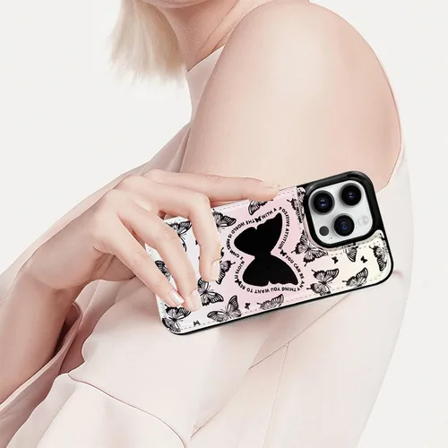 Miniatura 6 de Funda de piel con tapa para tarjetas compatible con iPhone 13 Pro de 6.1 pulgadas, para mujeres y niñas con tarjetero con función atril, doble
