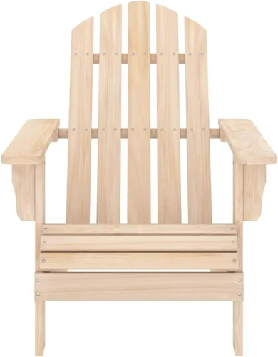 Miniatura 5 de Natural Wood Adirondack Chair, Outdoor Patio Furniture for Garden Relaxation, Solid Fir Wood Standard Ergonomic Design Light Brown