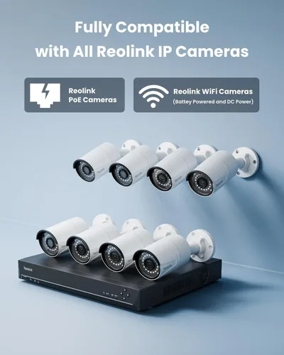 Miniatura 7 de REOLINK Sistema de cámara de seguridad para el hogar de 16CH 5MP, 8 cámaras IP PoE con cable para exteriores con detección