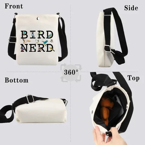 Miniatura 6 de GJTIM Ornitólogo Regalo Bird Nerd Bird Observación de Aves Cremallera Bolsa de Maquillaje para los amantes de las aves, Bird Nerd CB, M, Lindo