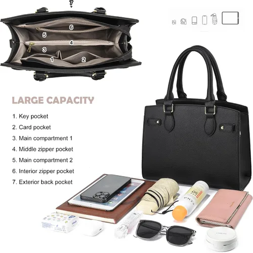 Miniatura 5 de Carteras y bolsos para mujer, bolso de mano de moda con asa superior