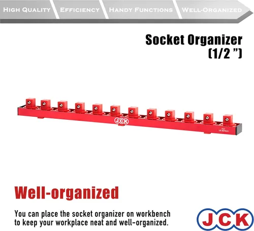 Miniatura 2 de JCK Organizador de Dados de Aluminio de Calidad Profesional (Dado de 1/2") con tira de diseño especial y pernos de posicionamiento giratorio de 360