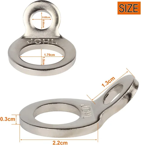 Miniatura 2 de Anclajes de amarre multiusos de acero inoxidable, anillos de correa de amarre para motocicleta, motocross, ATV, remolque, camión, rosa y dorado