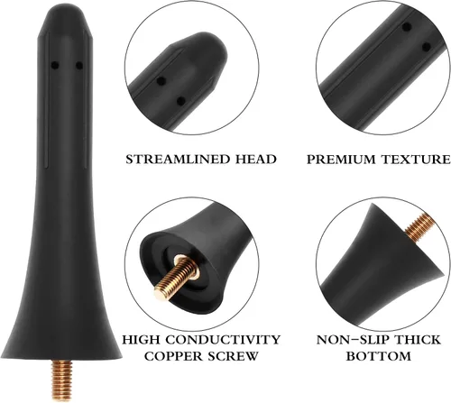 Miniatura 3 de KSaAuto Antena de goma de 3 pulgadas para Mazda Miata MX-5 RF ND NC 2006-2024 OEM NF47-66-A30A, diseño de línea deportiva que mejora la apariencia