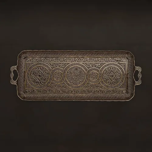 Miniatura 7 de Alisveristime Bandeja rectangular turca otomana para café y té (bandeja pequeña) (13 pulgadas x 5.5 pulgadas) (utentica)