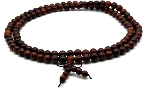 Miniatura 31 de Zen Dear Brazalete y collar de meditación Mala, para cultura budista y oración busita, cuentas de Buddha, unisex, palisandro natural