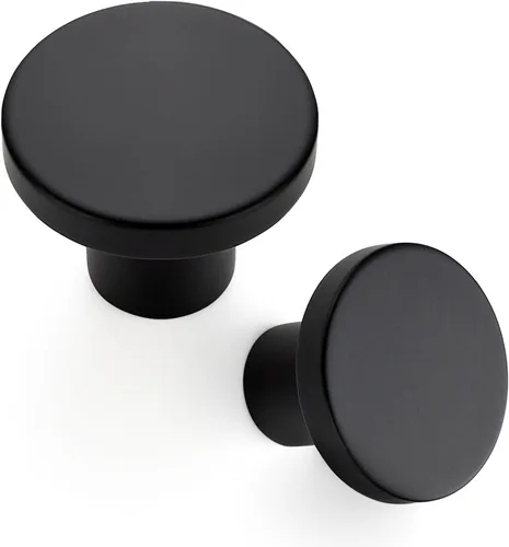 Miniatura 14 de Ravinte 1 paquete de pomos para gabinete negros, pomos redondos para cocina, tiradores para cajones de vestidor, tiradores para puertas de armario
