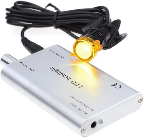 Miniatura 5 de NSKI Tipo de inserción de lámpara de faro LED de 3 W/tipo clip con filtro para lupa binocular plateada (tipo de inserción)