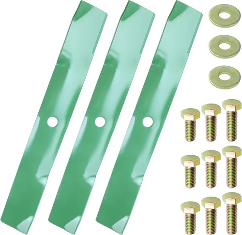 Miniatura 13 de Paquete de 3 cuchillas de cortacésped 115-5059-03 con pernos de hoja para Toro MX5000 MX5025 MX5050 MX5060 SW5000 Reemplazo Toro Timecutter 50