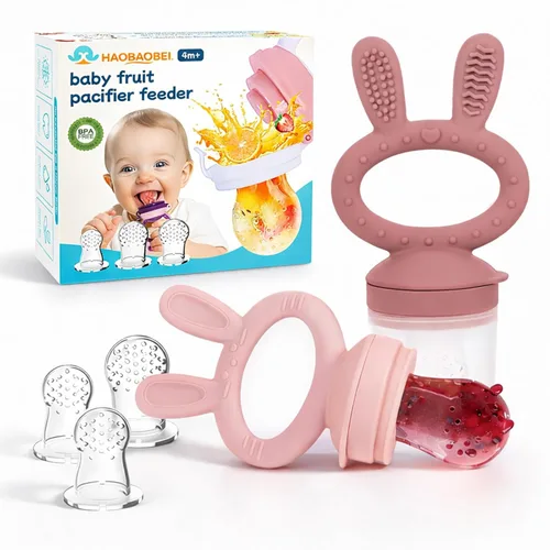 Chupón alimentador de sólidos/frutas congeladas para bebés, juguete mordedor infantil 4M+, bolsa de silicona sin BPA y pezón, introduce sólidos de