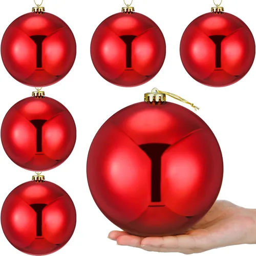Miniatura 11 de Wettarn 6 Piezas Bolas Grandes de 6" de Navidad Bolas de Decoración de Árbol de Navidad Ornamentos Bolas Inastillables para Cumpleaños Pascua San